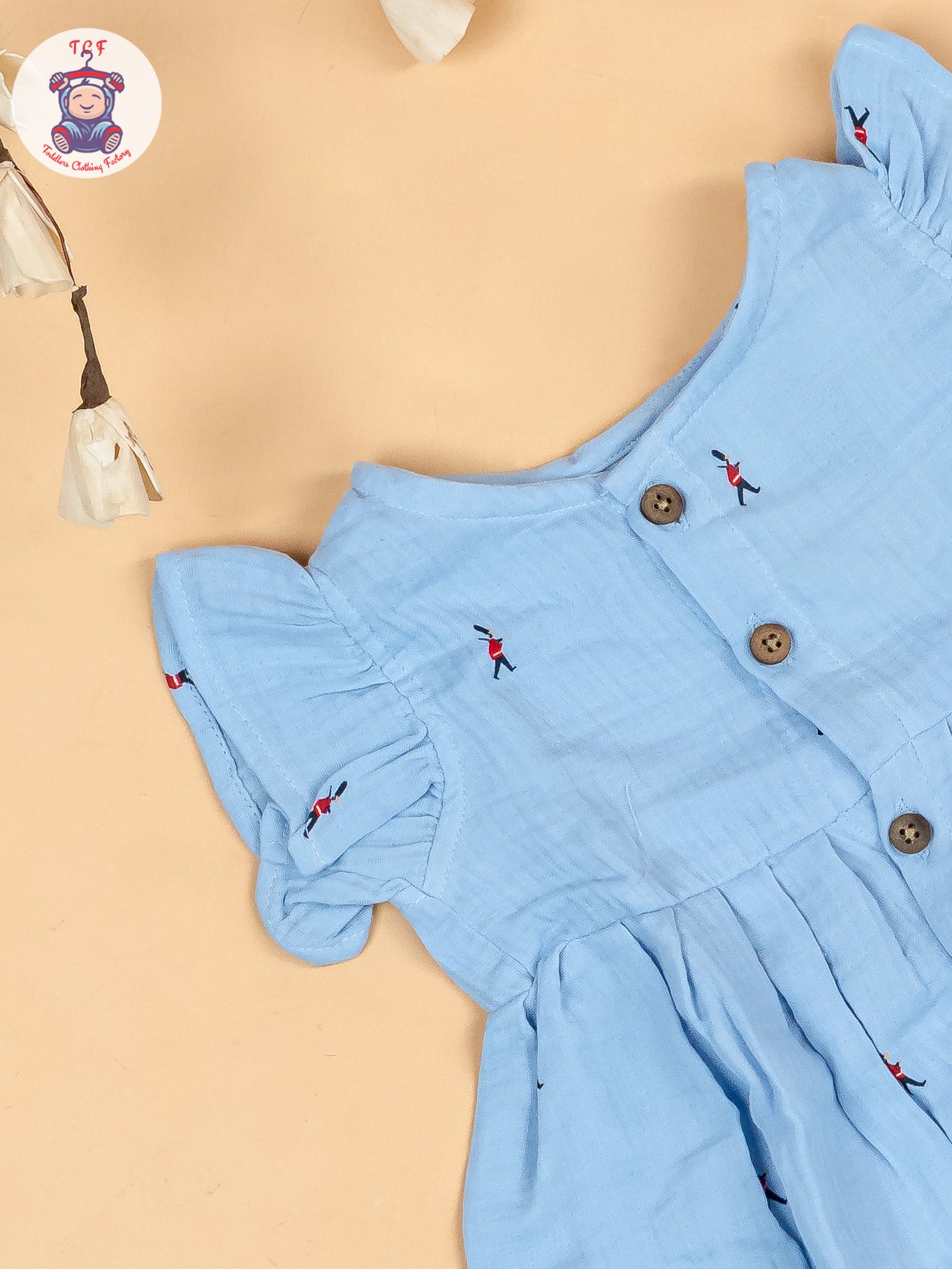 Light Blue - Girls  Muslin Frocks