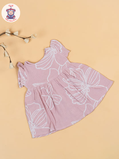 Light Lavender - Girls Muslin Frocks