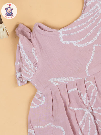 Light Lavender - Girls Muslin Frocks