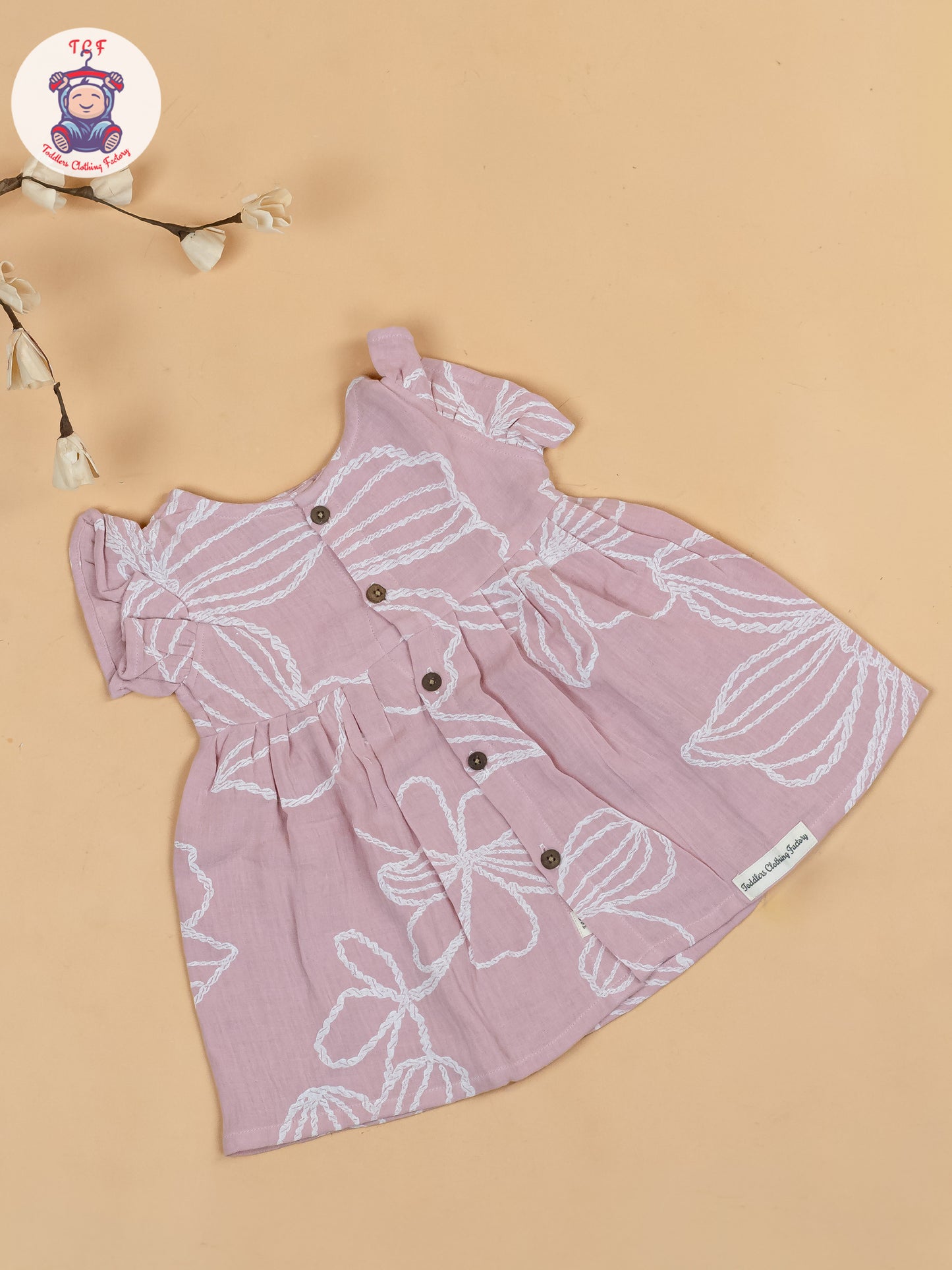 Light Lavender - Girls Muslin Frocks