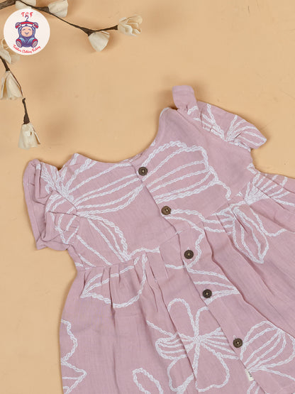 Light Lavender - Girls Muslin Frocks