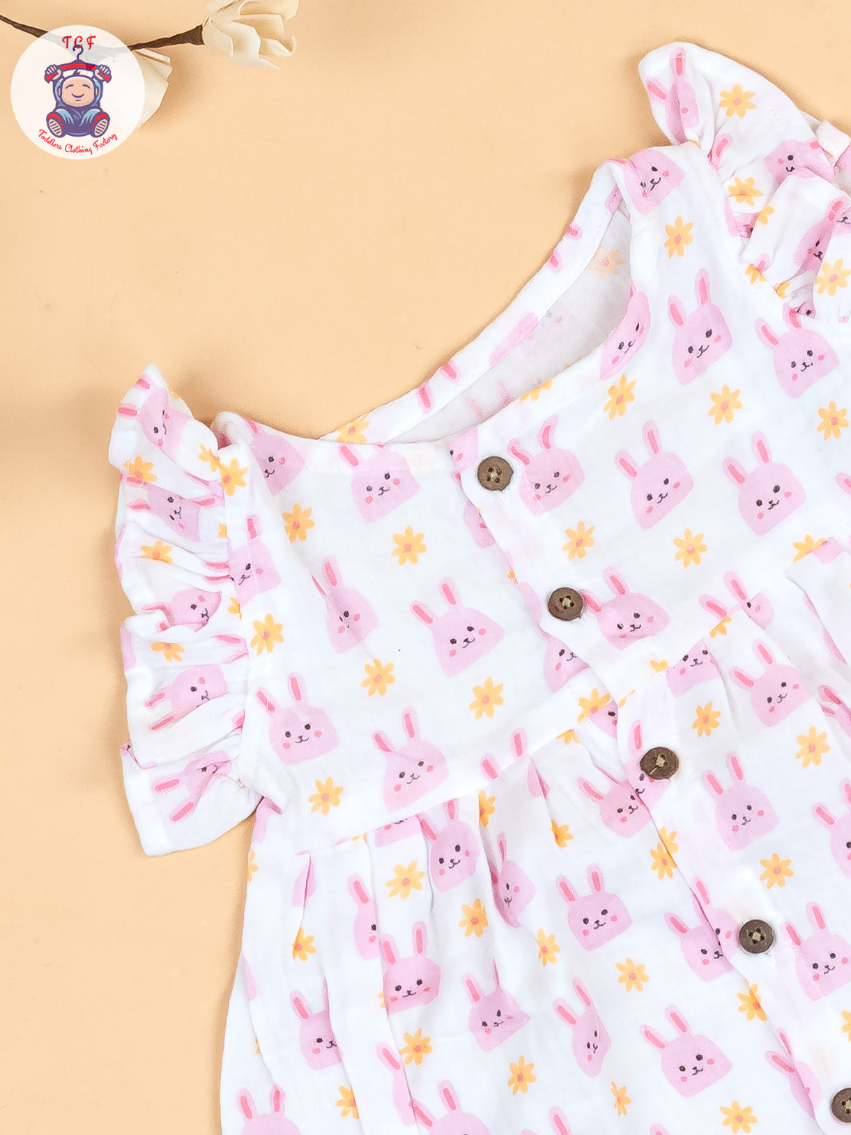 White Pink- Girls Muslin Frocks