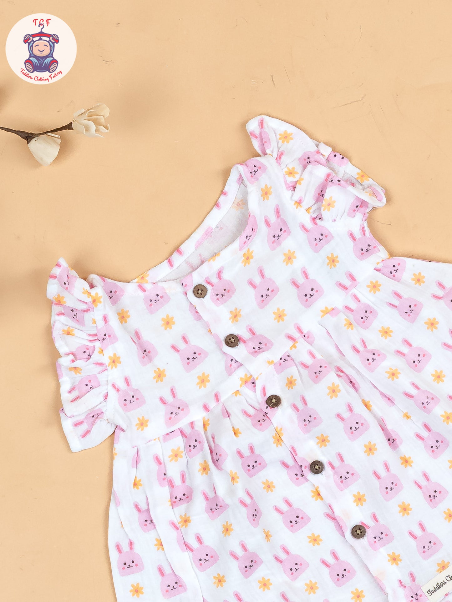 White Pink- Girls Muslin Frocks
