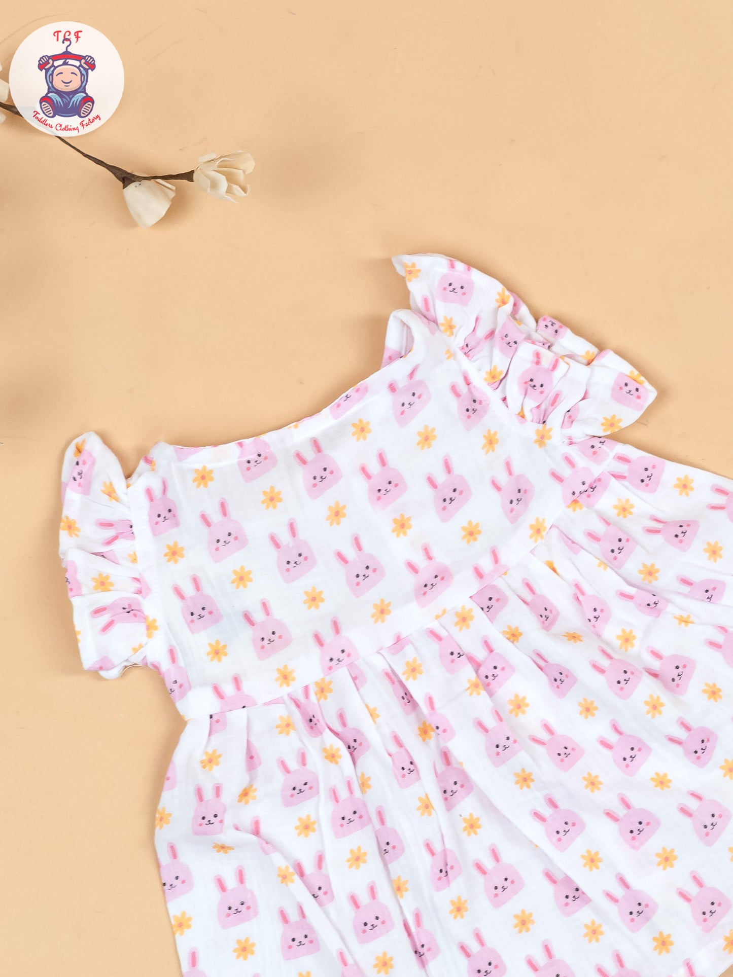 White Pink- Girls Muslin Frocks