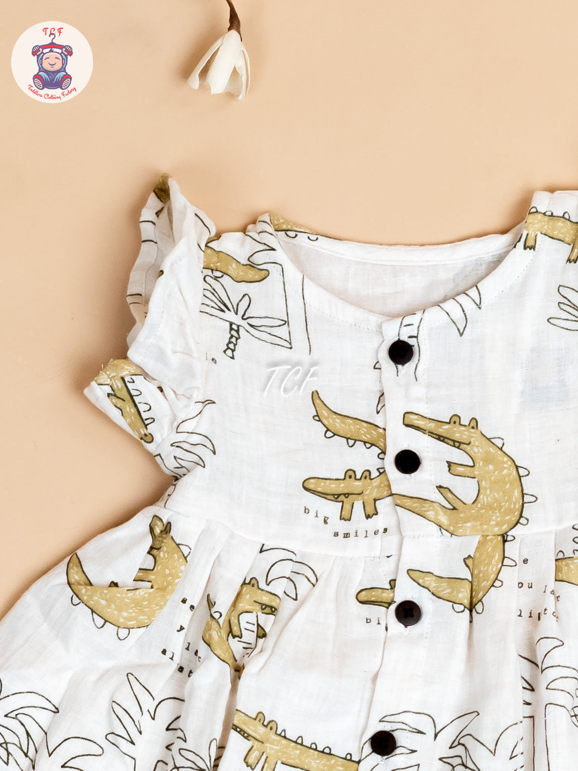 Off White - Girls Muslin Frocks
