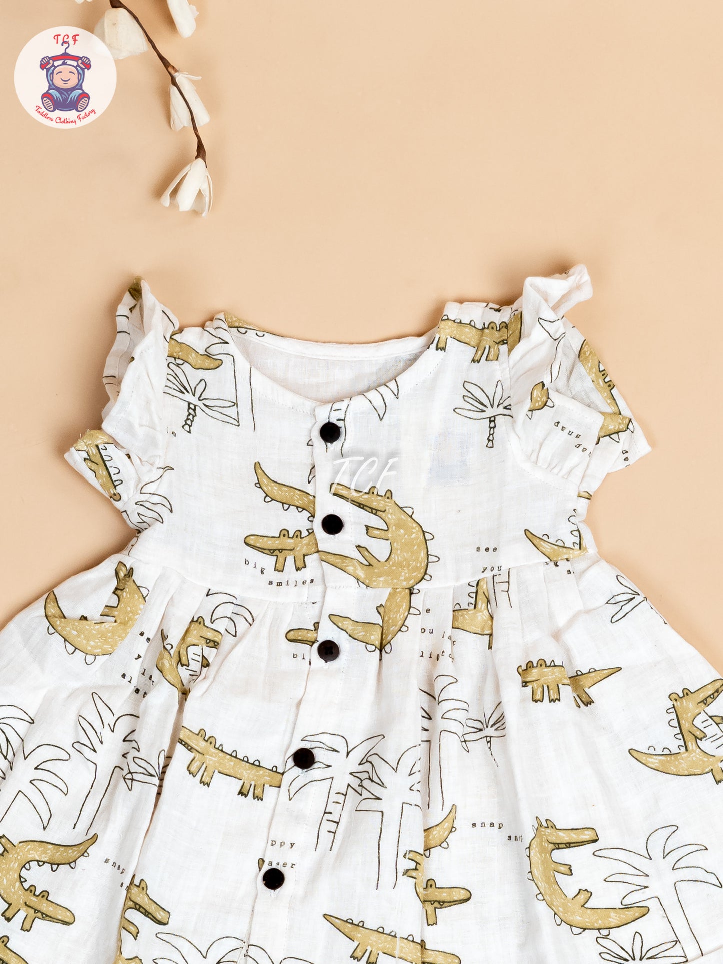 Off White - Girls Muslin Frocks
