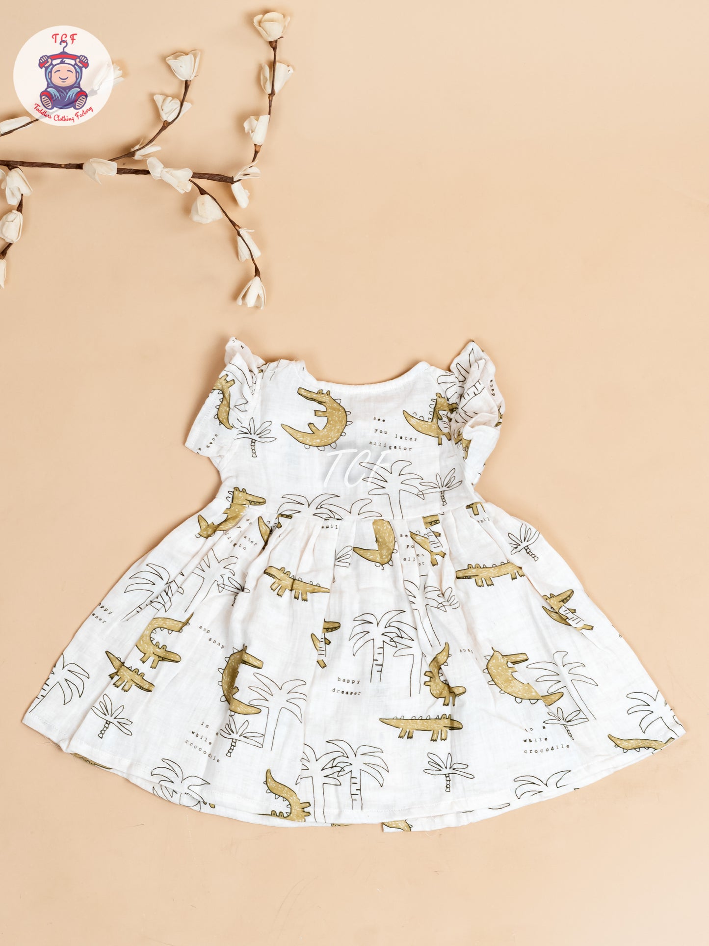 Off White - Girls Muslin Frocks