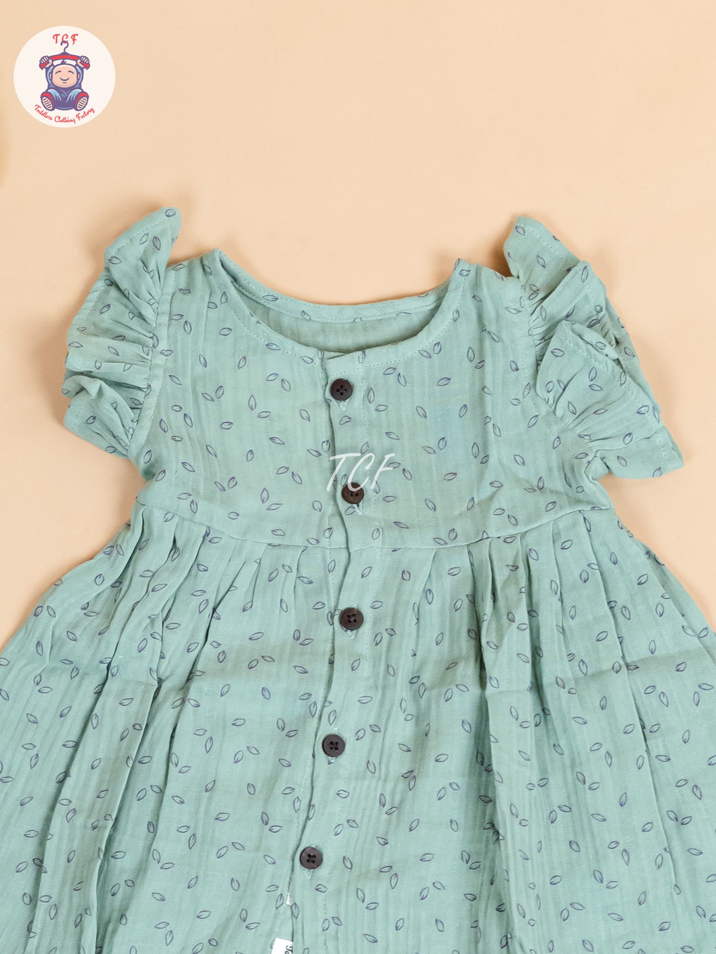Light Green - Girls Muslin Frocks