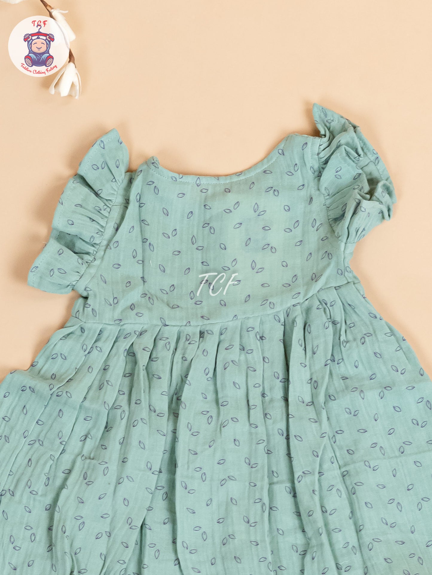 Light Green - Girls Muslin Frocks