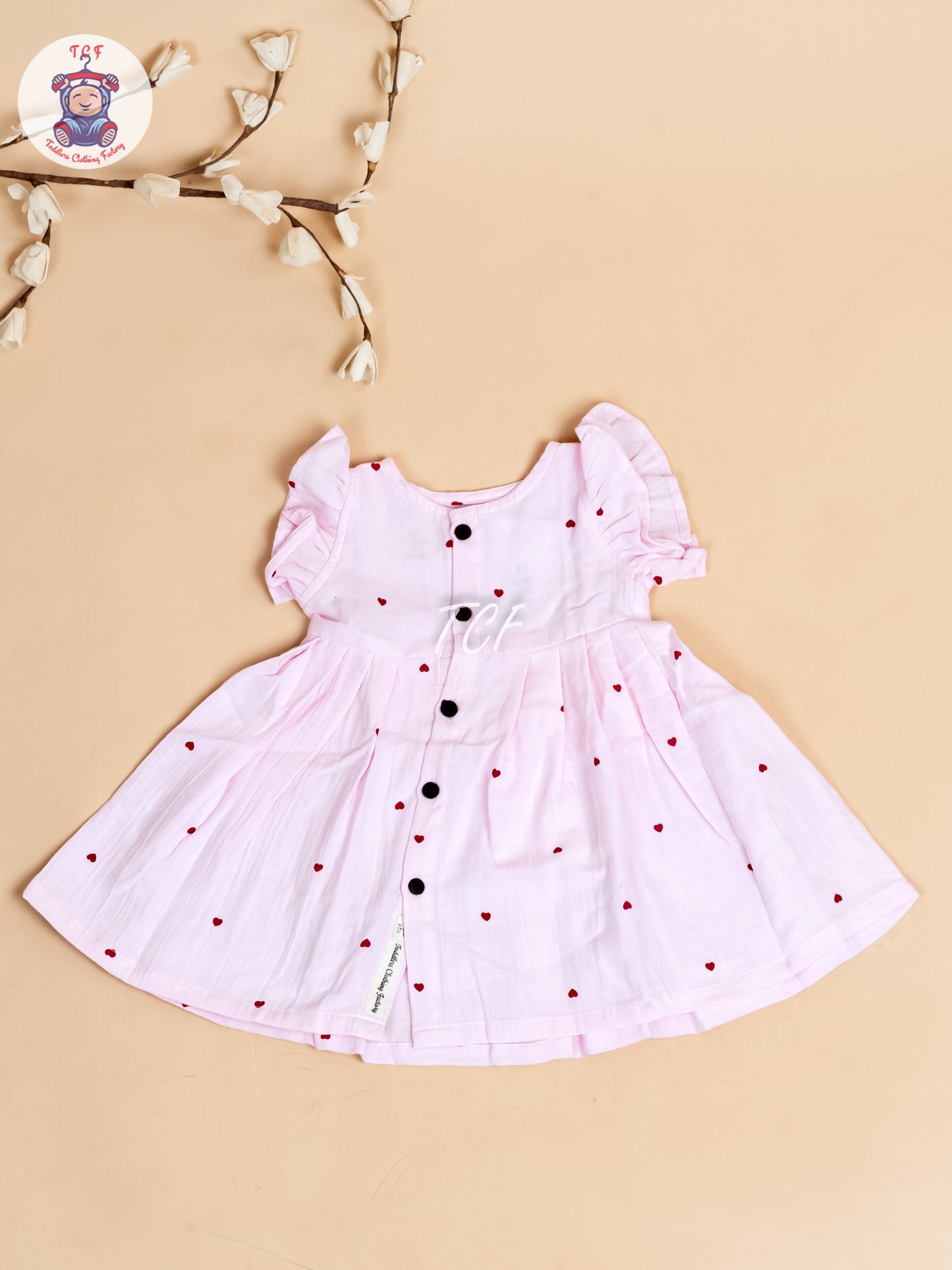 Pink - Girls Muslin Frocks