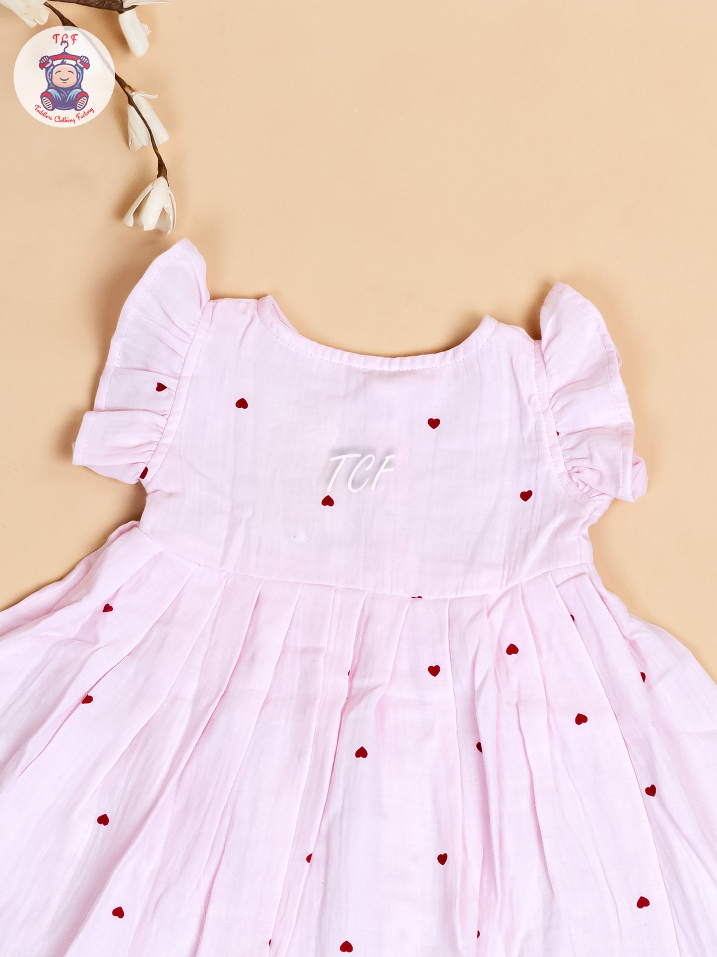 Pink - Girls Muslin Frocks
