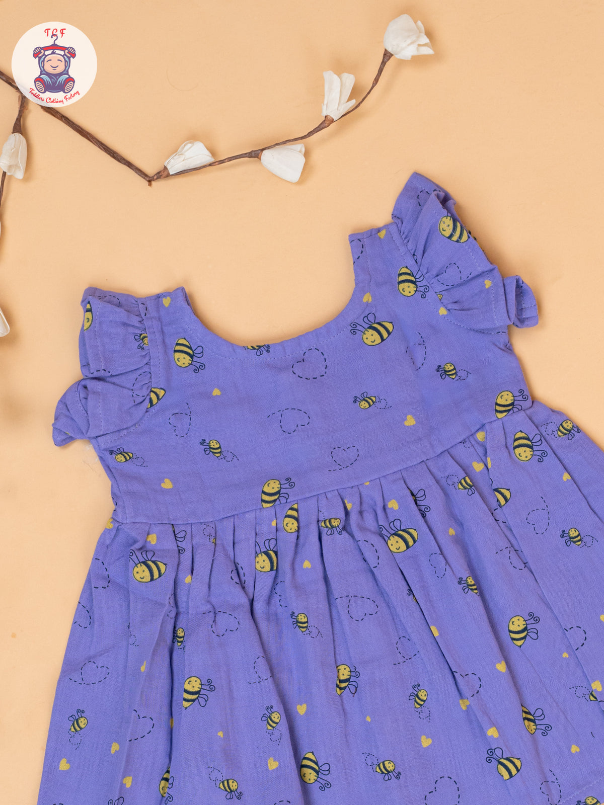 Violet - Bee Printed Muslin Frocks