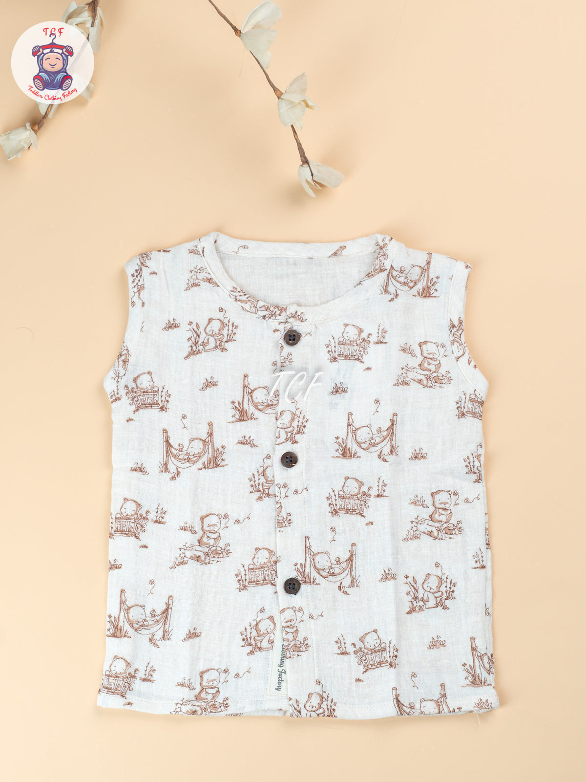 Cream - Unisex Muslin Jabla