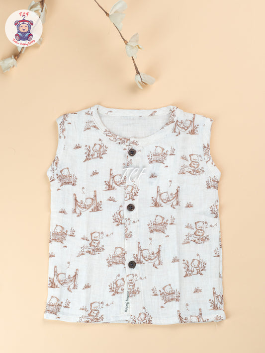 Cream - Unisex Muslin Jabla