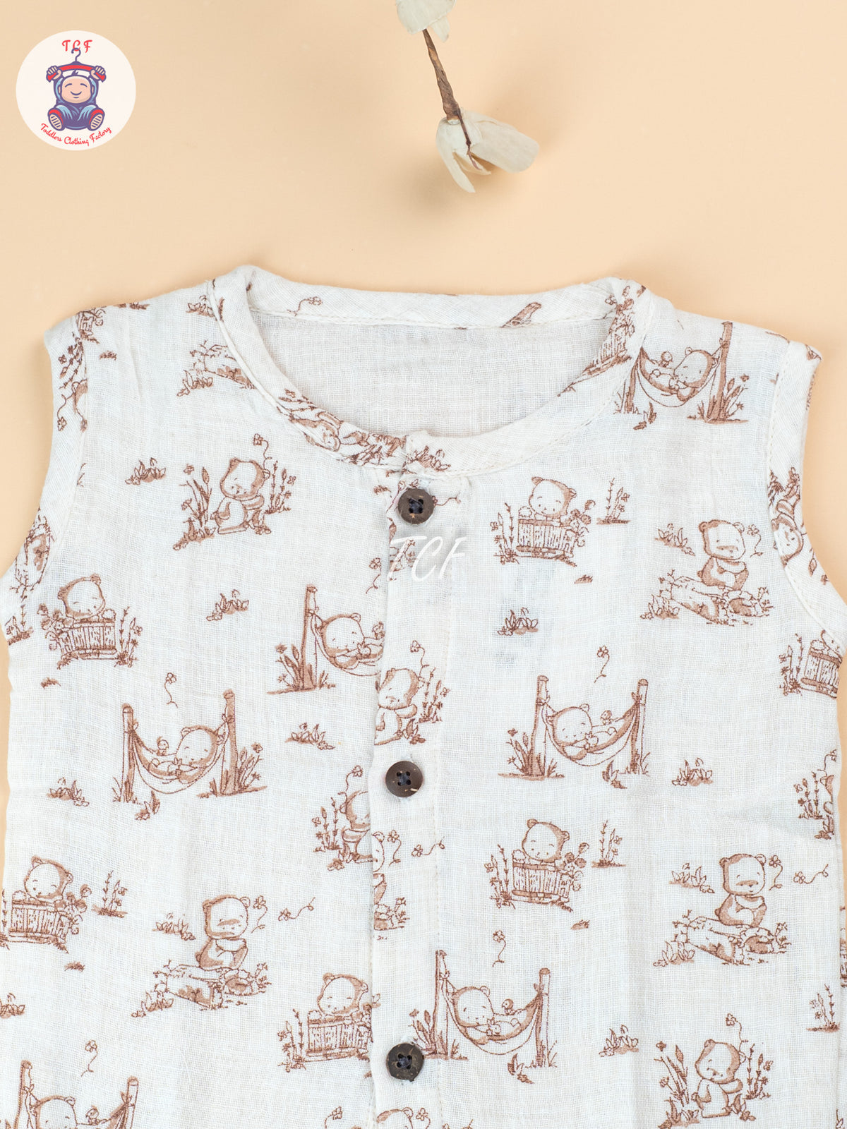 Cream - Unisex Muslin Jabla