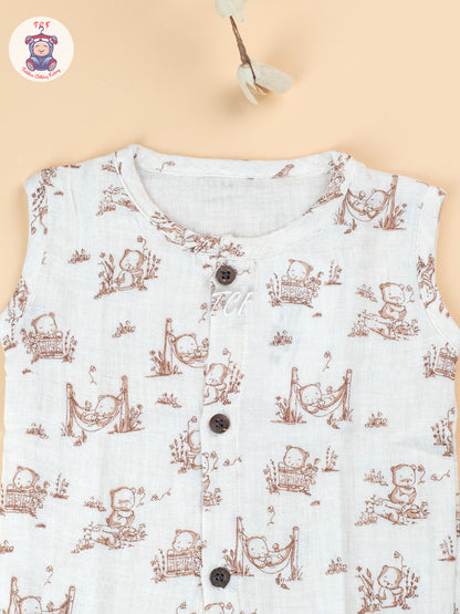 Cream - Unisex Muslin Jabla