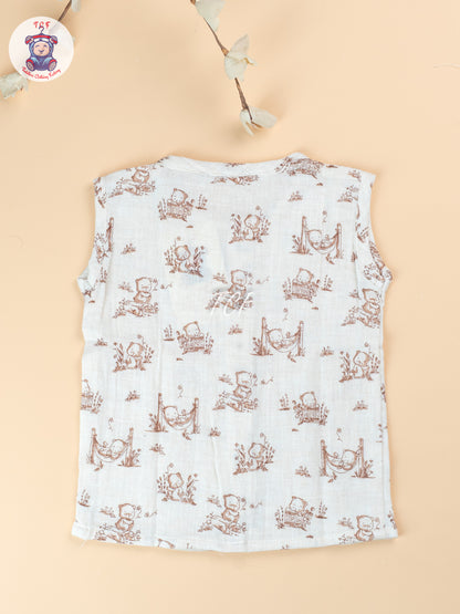 Cream - Unisex Muslin Jabla