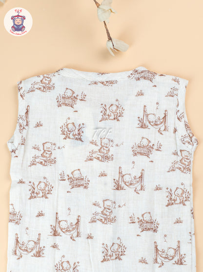 Cream - Unisex Muslin Jabla