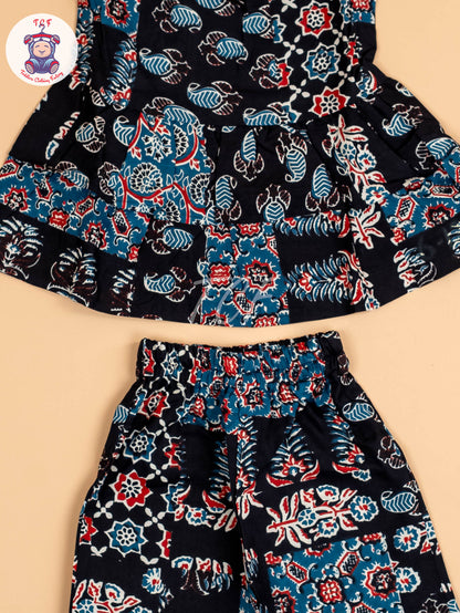Black & Blue - Girls Readymade Co-ords Sets