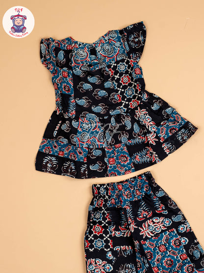 Black & Blue - Girls Readymade Co-ords Sets