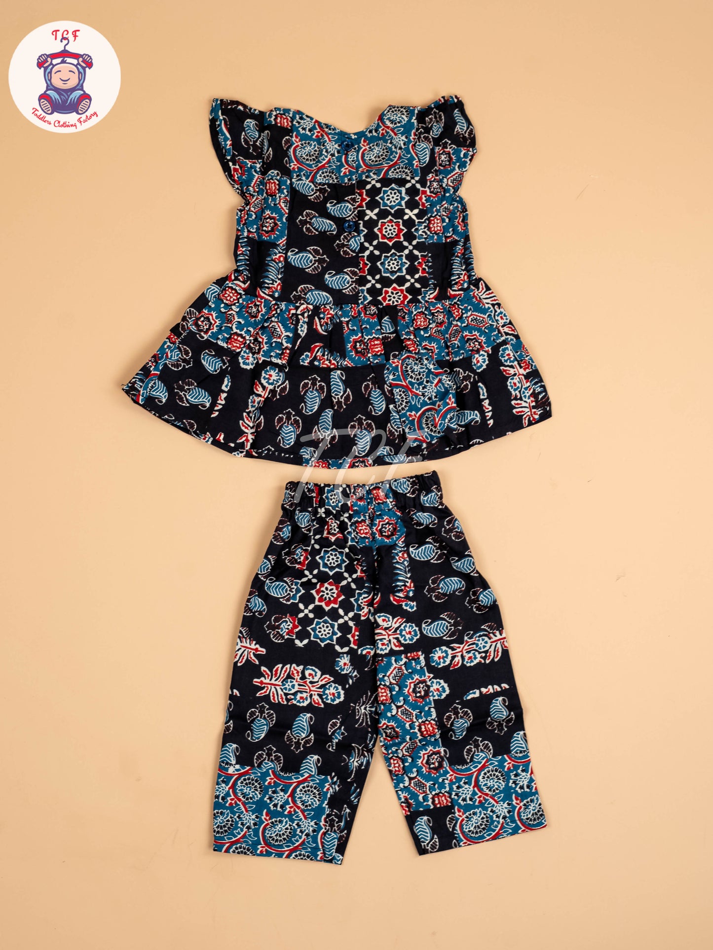 Black & Blue - Girls Readymade Co-ords Sets