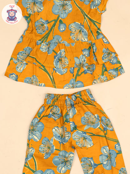 Mustard - Girls Floral Printed Co-ords Sets