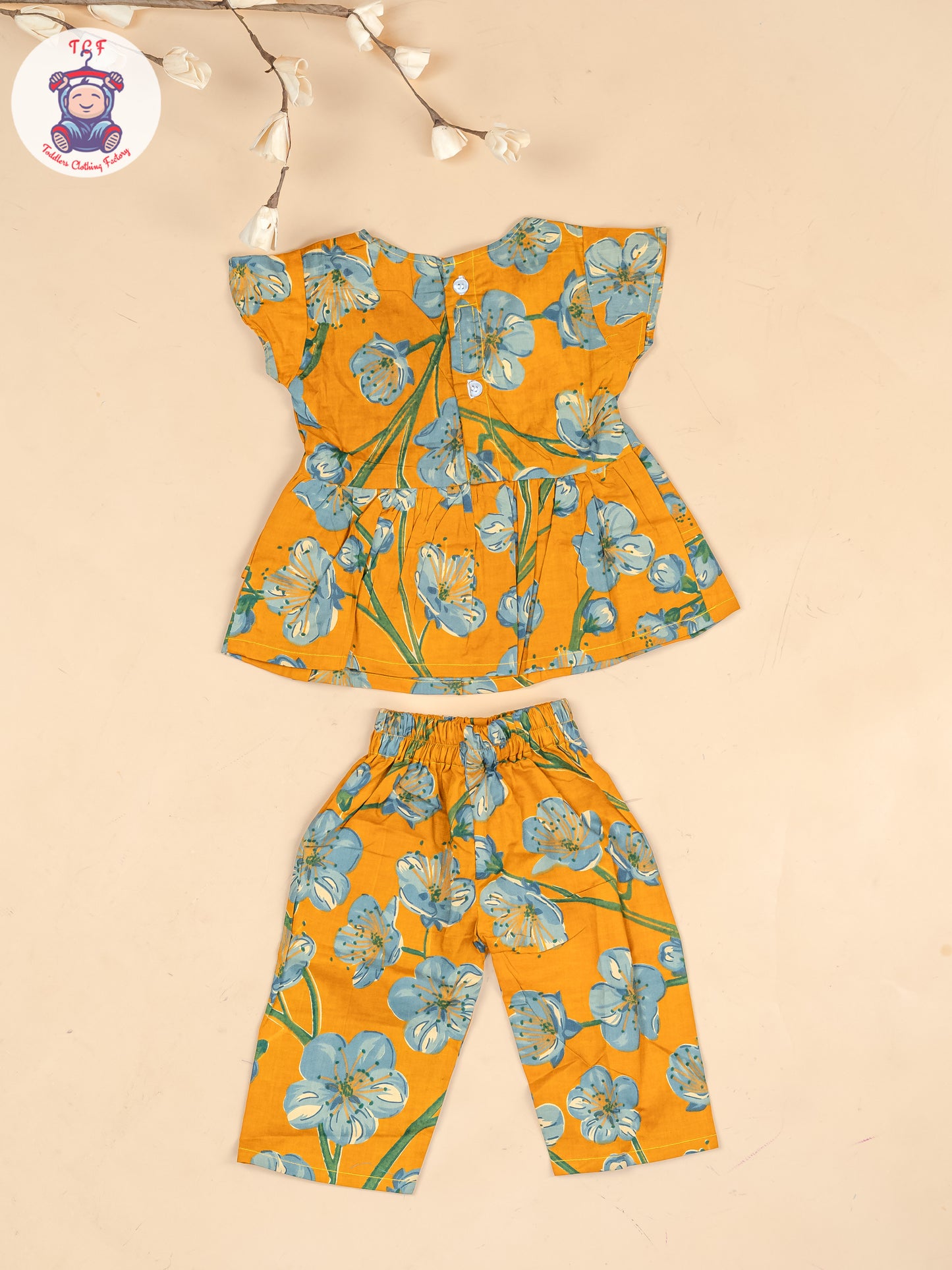 Mustard - Girls Floral Printed Co-ords Sets