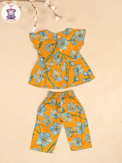 Mustard - Girls Floral Printed Co-ords Sets