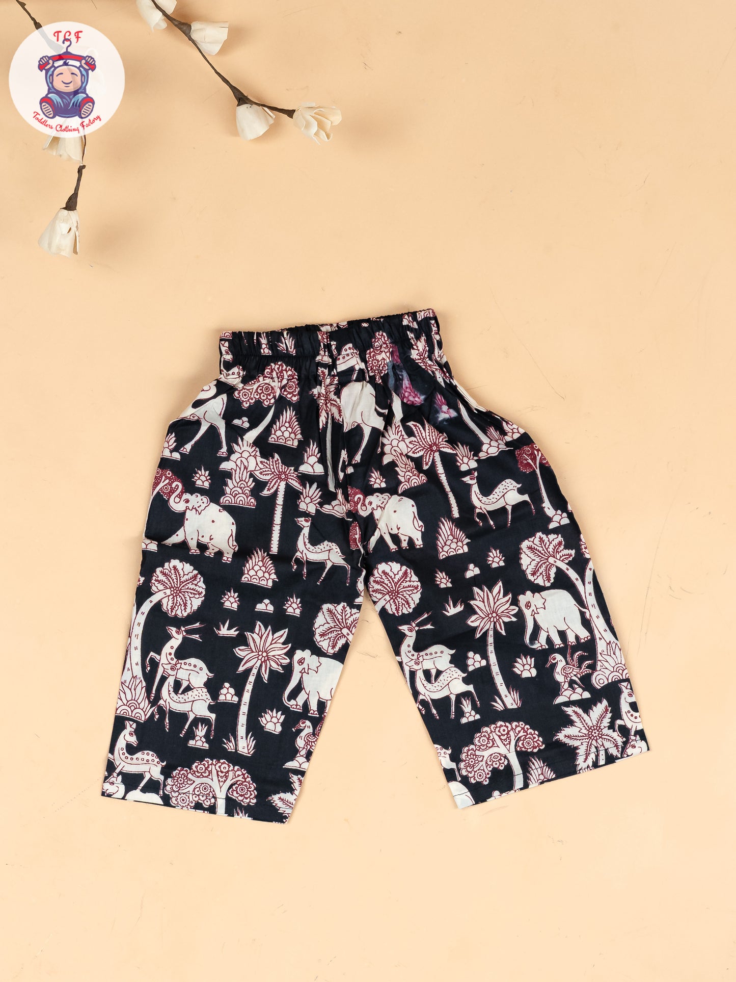 Black - Girls Kalamkari Printed Co-ords Sets