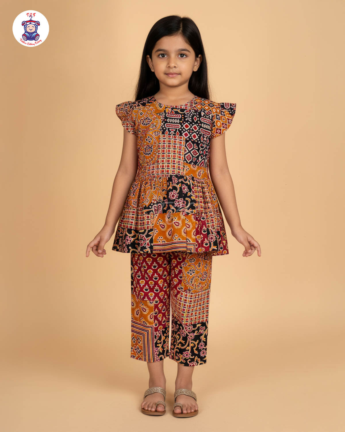 Maroon & Black - Girls Readymade Co-ords Sets