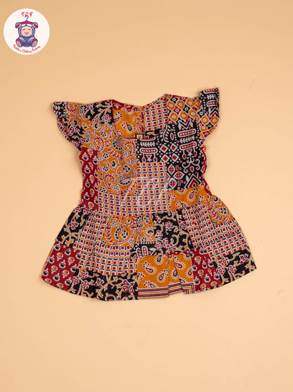 Maroon & Black - Girls Readymade Co-ords Sets