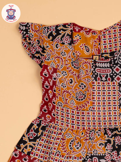 Maroon & Black - Girls Readymade Co-ords Sets