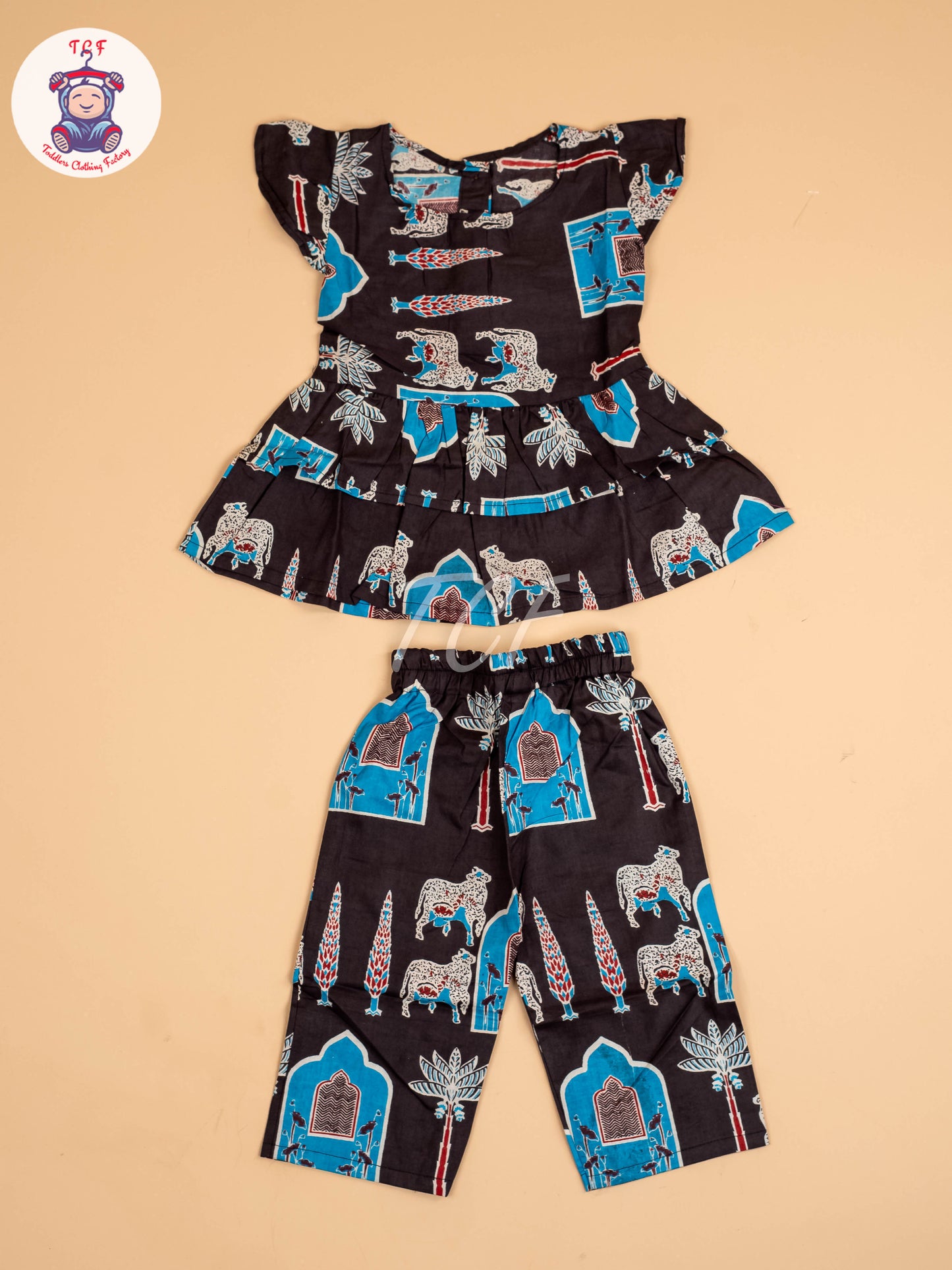 Black & Blue - Girls Readymade Co-ords Sets