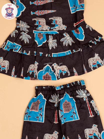 Black & Blue - Girls Readymade Co-ords Sets