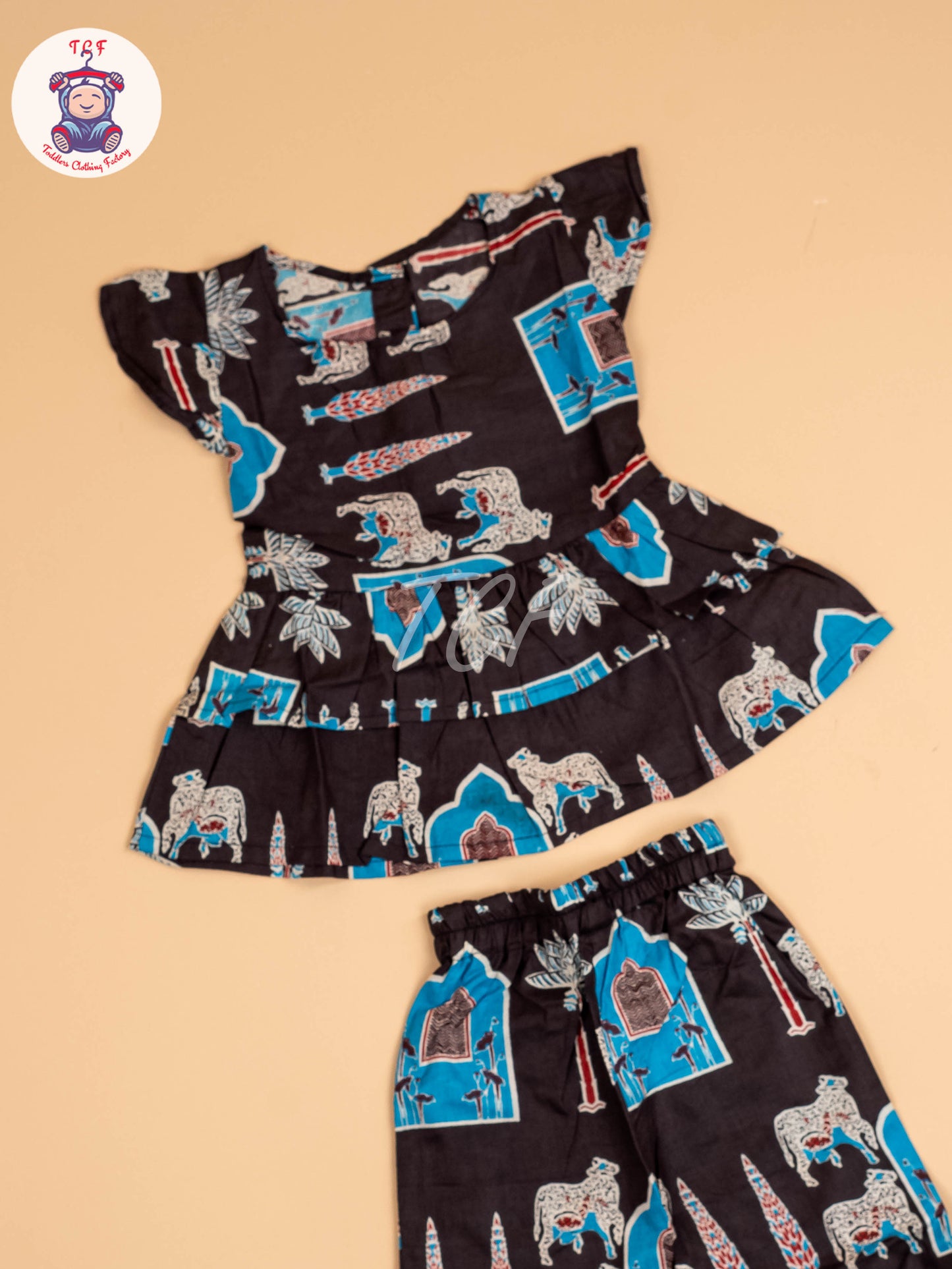 Black & Blue - Girls Readymade Co-ords Sets