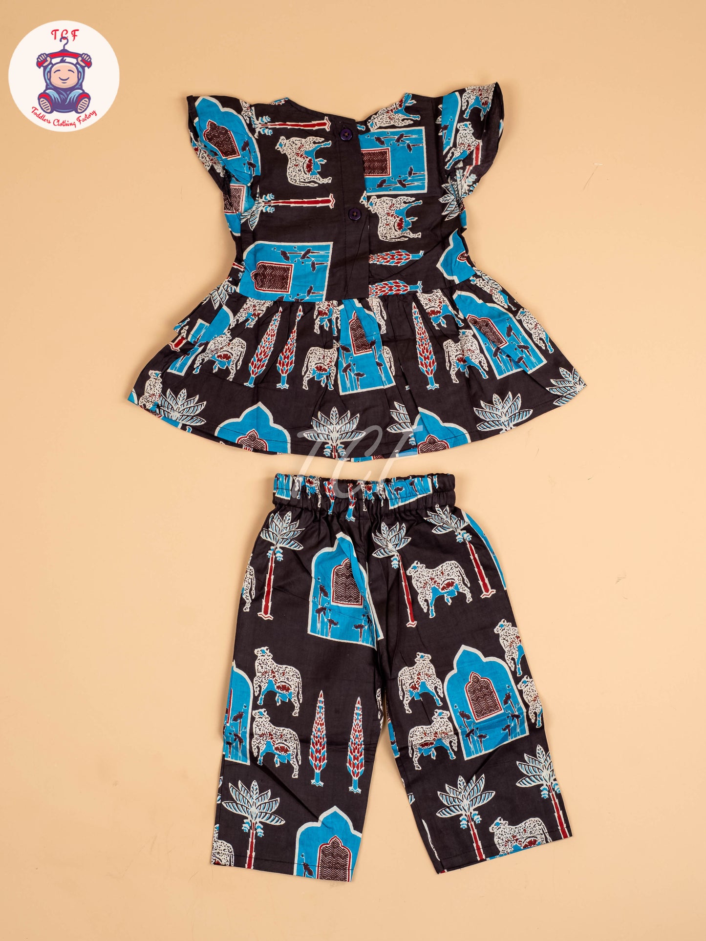 Black & Blue - Girls Readymade Co-ords Sets