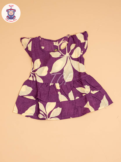 Violet & Beige - Girls Readymade Co-ords Sets