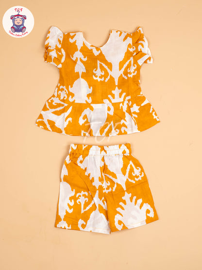 Yellow & White - Girls Readymade Co-ords Sets