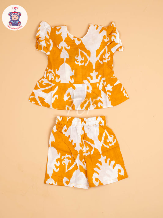 Yellow & White - Girls Readymade Co-ords Sets