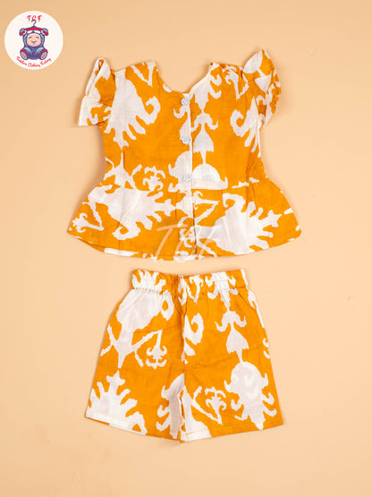 Yellow & White - Girls Readymade Co-ords Sets