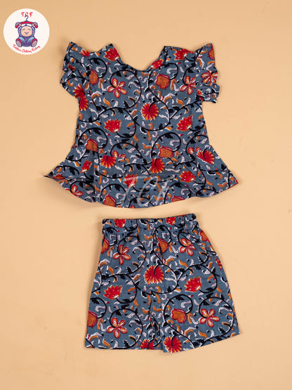 Grey & Red - Girls Readymade Co-ords Sets