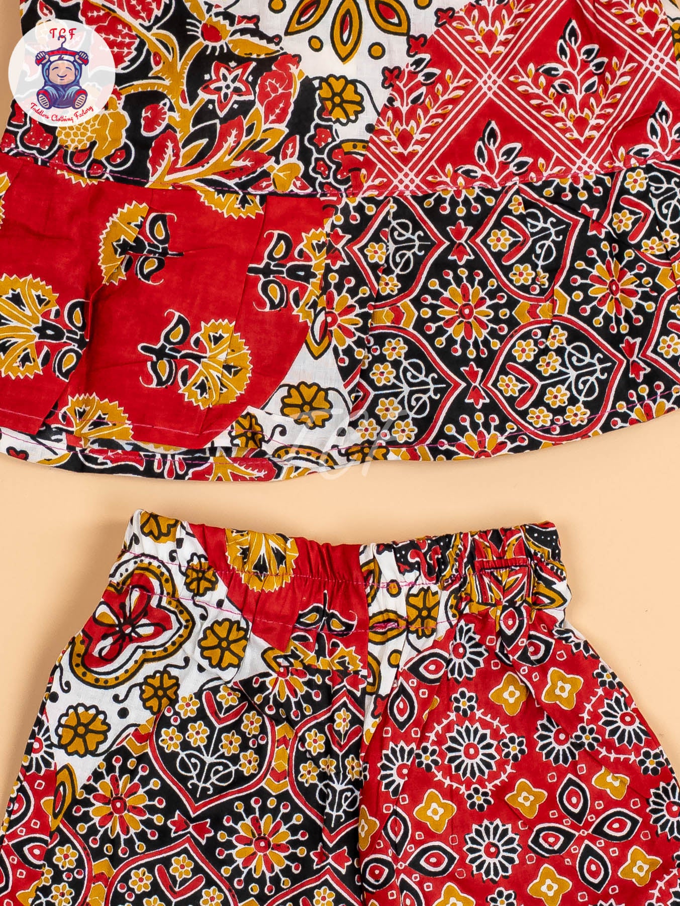 Maroon & Black - Girls Readymade Co-ords Sets