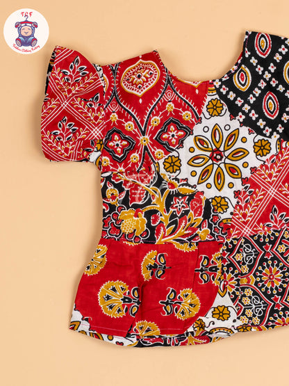 Maroon & Black - Girls Readymade Co-ords Sets