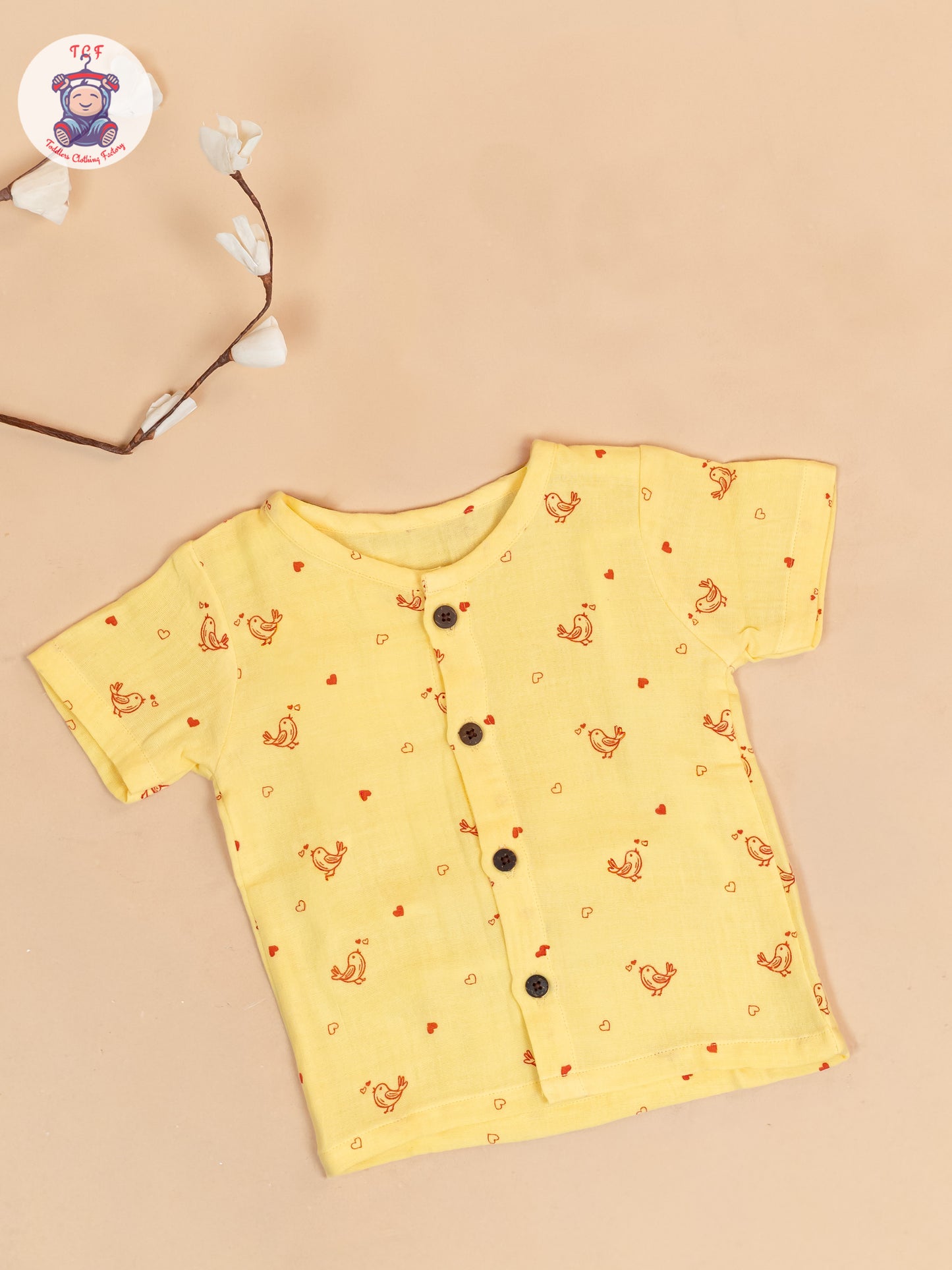 Yellow - Unisex Muslin Pyjama Sets