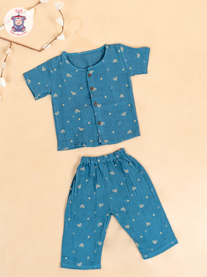 Green - Unisex Muslin Pyjama Sets