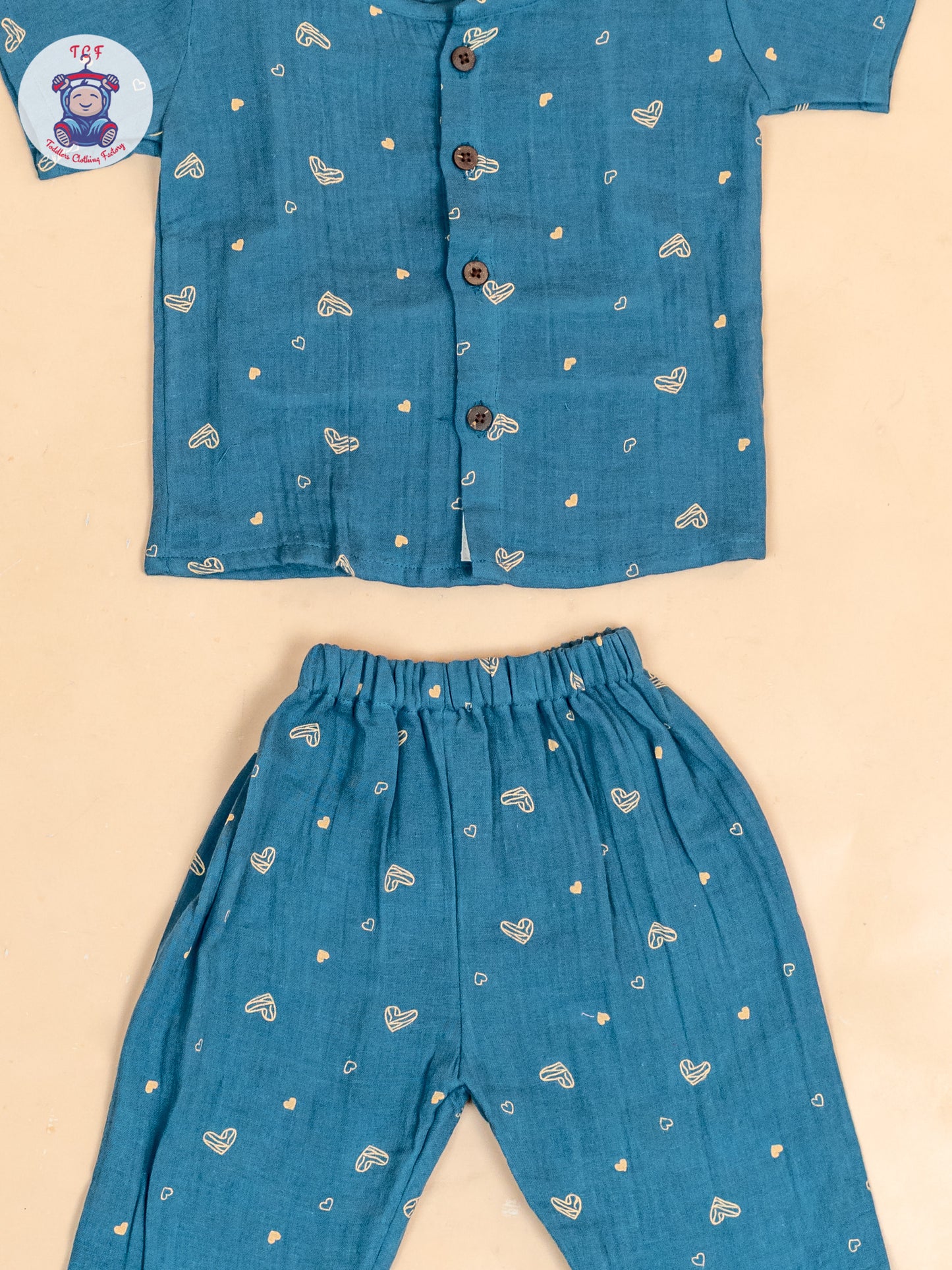 Green - Unisex Muslin Pyjama Sets