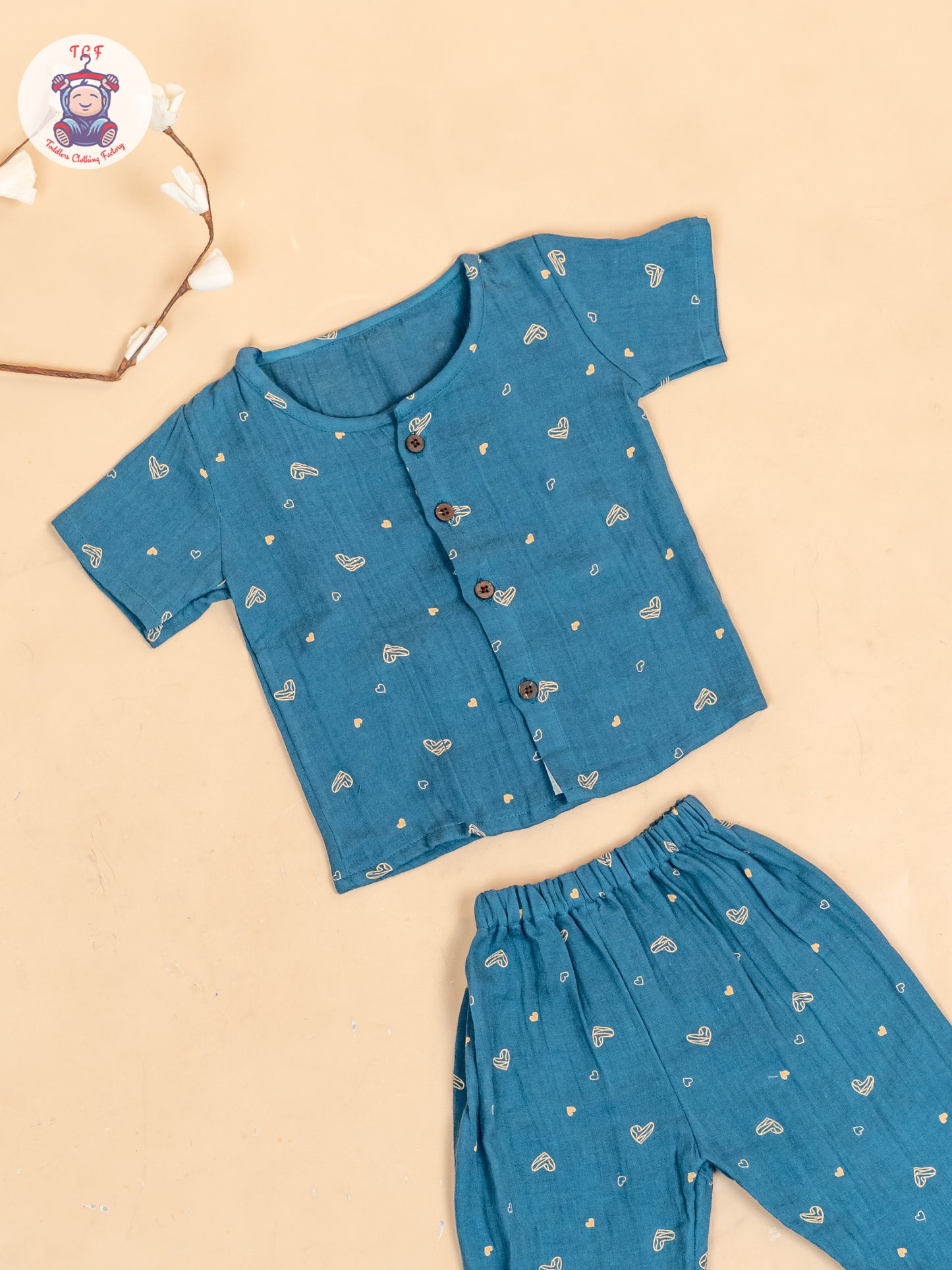 Green - Unisex Muslin Pyjama Sets