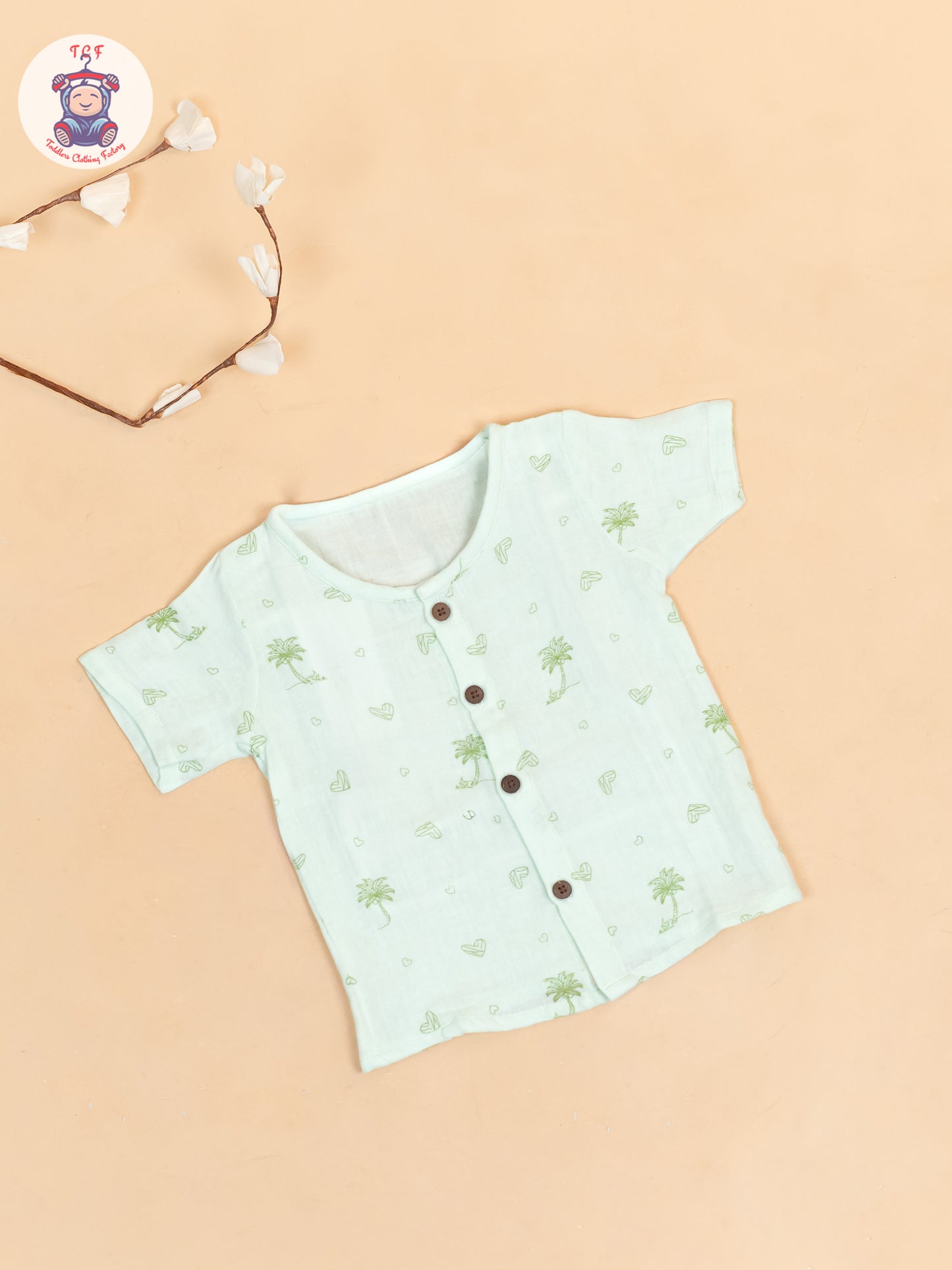 Pista Green - Unisex Muslin Pyjama Sets