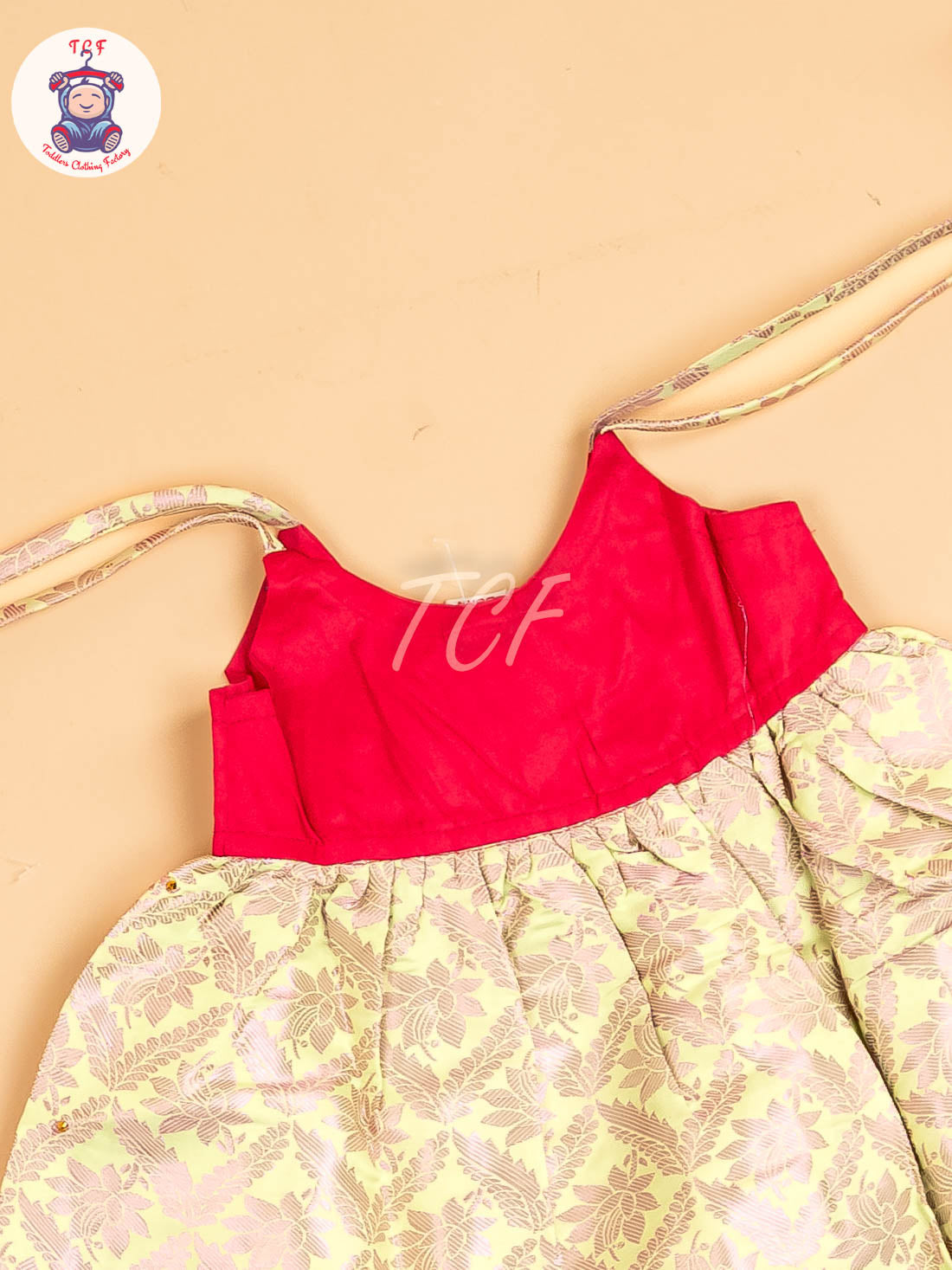 Pink & Lite Green - New Born Frock