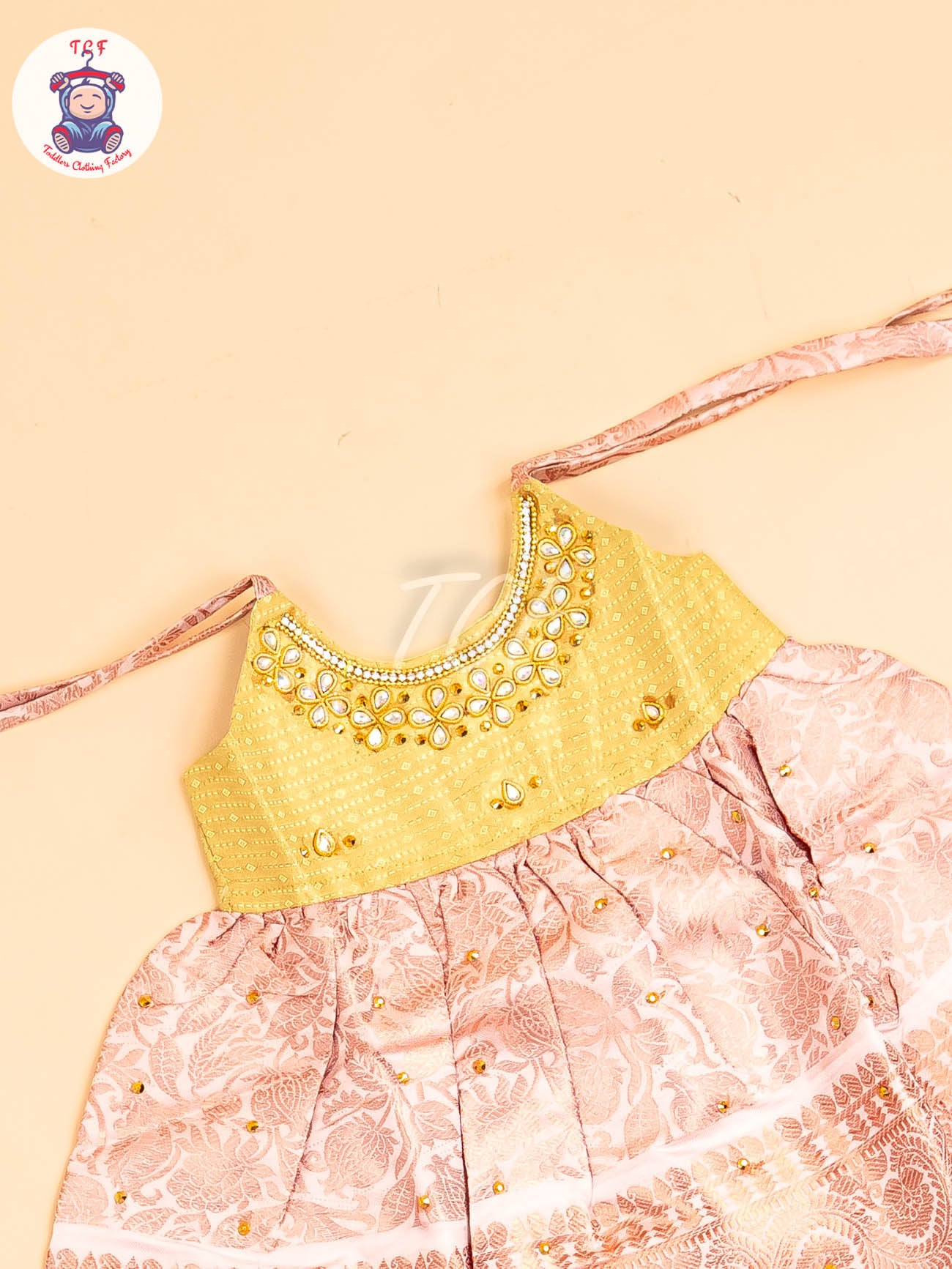Lite Green & Lite Pink - New Born Frock